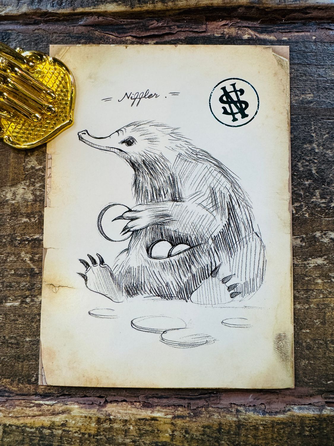 POSTAL CRIATURAS MAGICAS NIFFLER MINALIMA