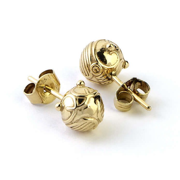 PENDIENTES SNITCH DORADA PLATA 925 HARRY POTTER THE CARAT SHOP