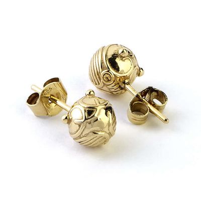 PENDIENTES SNITCH DORADA PLATA 925 HARRY POTTER THE CARAT SHOP
