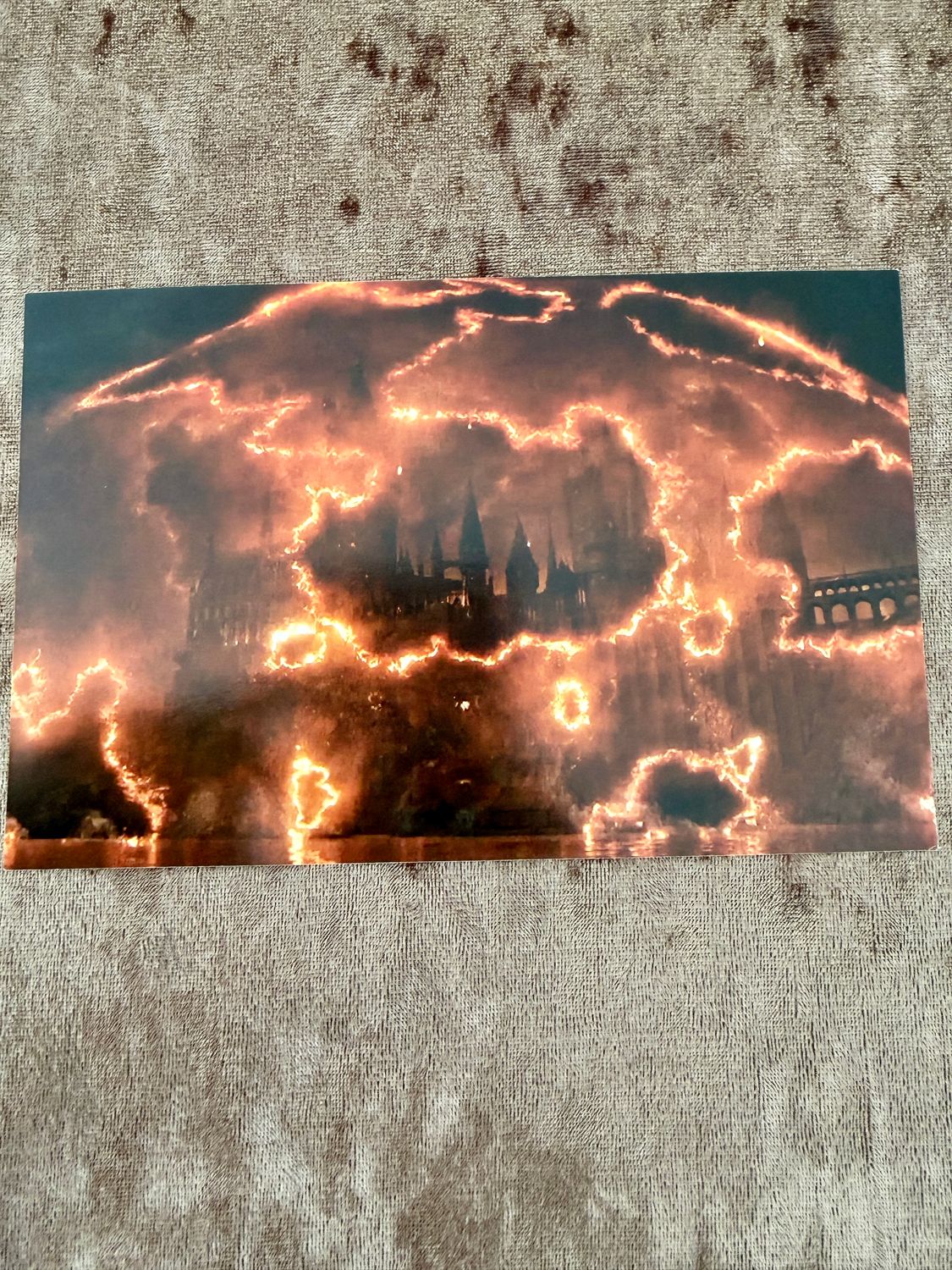POSTAL BATALLA HOGWARTS HARRY POTTER