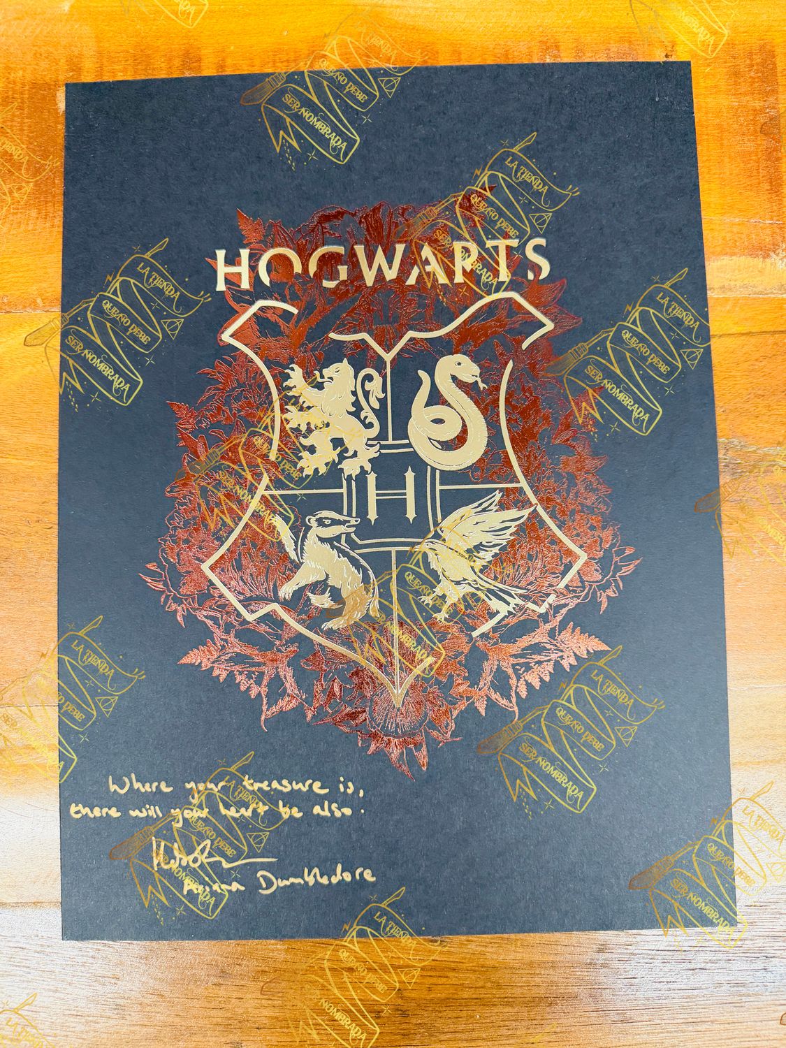 LITOGRAFIA EXCLUSIVA HOGWARTS FIRMADA POR ARIANA DUMBLEDORE (HEBE BEARDSALL)