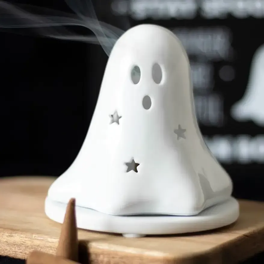 PORTAVELAS CERAMICA FANTASMA MAGICO PORTAVELAS CERAMICA FANTASMA MAGICO