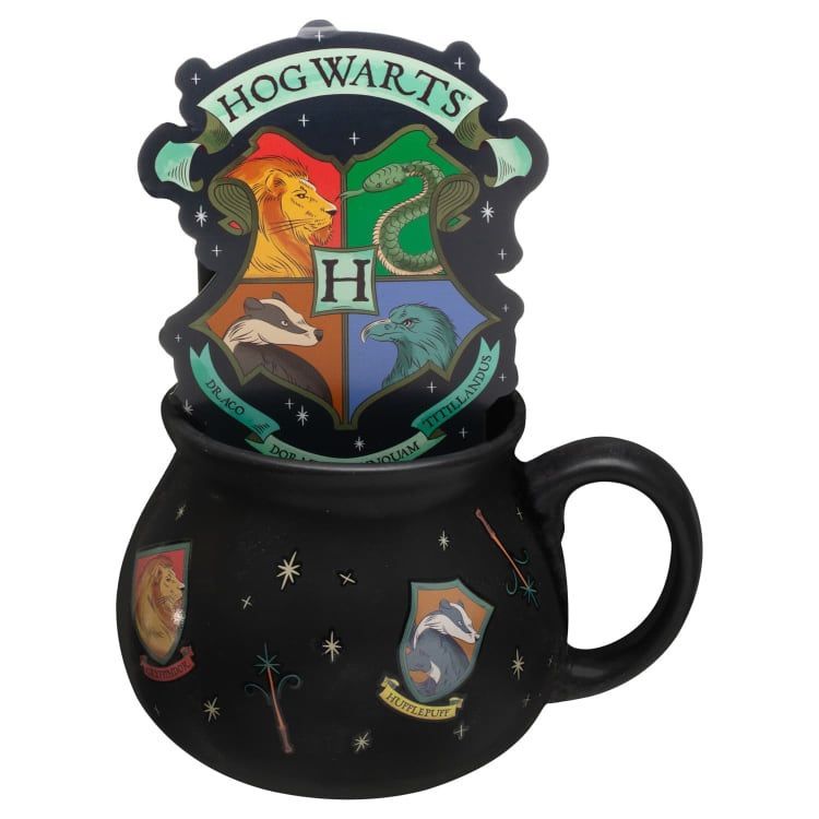 TAZA CALDERO HOGWARTS & CHOCOLATE CAMBIA COLOR MAGICO HARRY POTTER