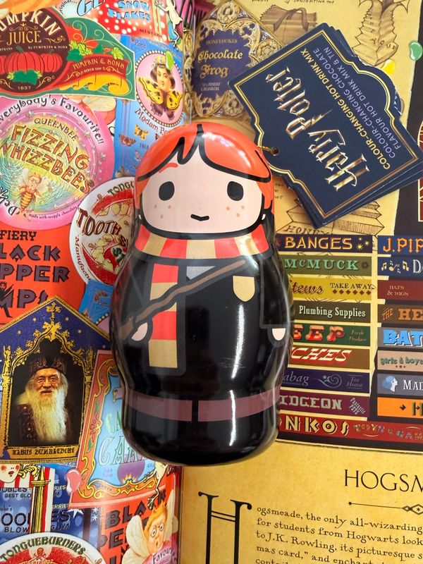 ADORNO METALICO RON & SOBRE CHOCOLATE MAGICO HARRY POTTER