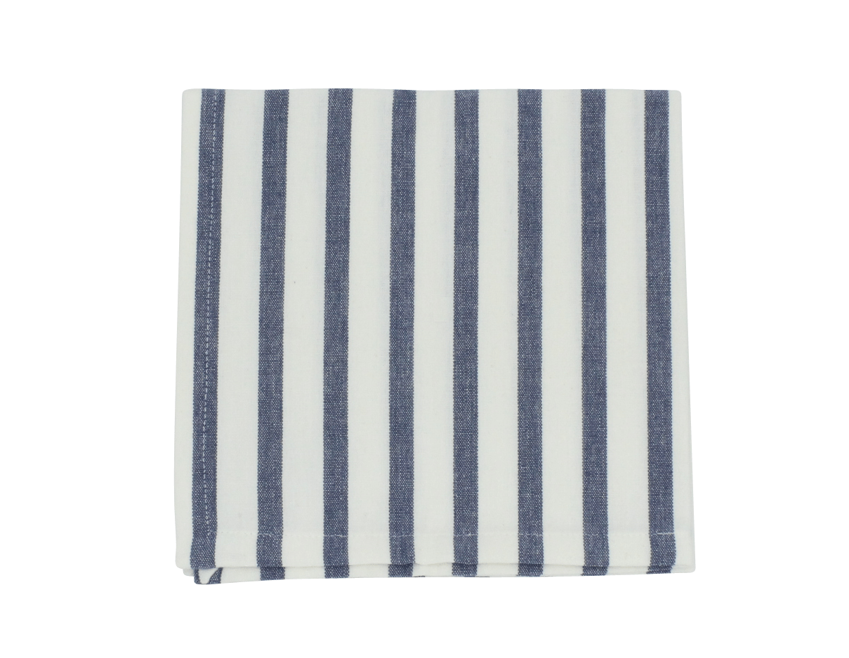 Serviette Streifen blau