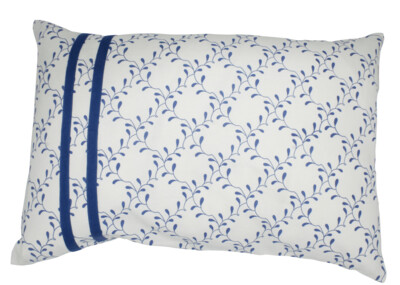 Kissen Viola blau m. Band (o. Füllung)