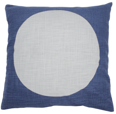Kissen Zirkel blau (o. Füllung)