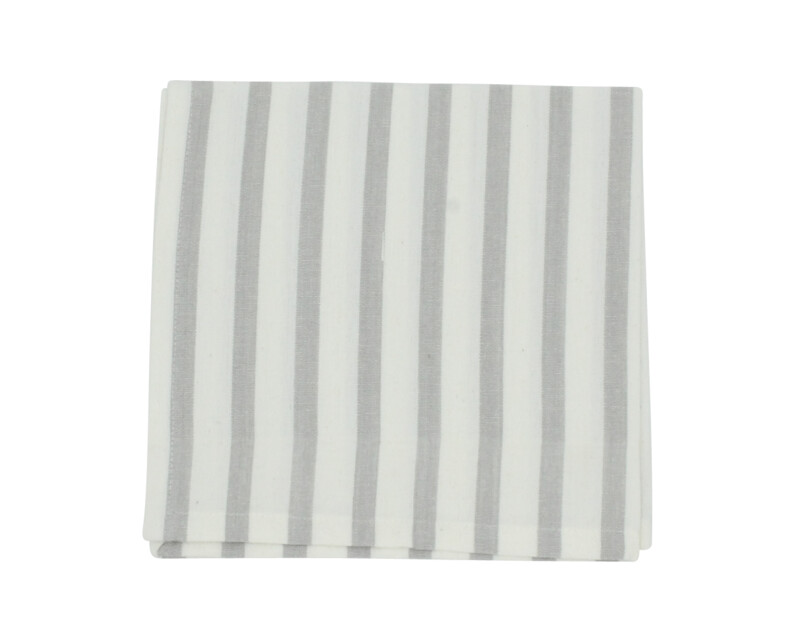 Serviette Streifen hellgrau