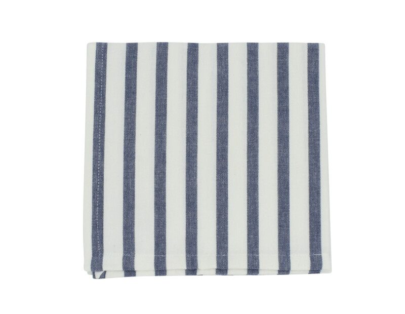 Serviette Streifen blau
