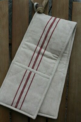 Topflappen doppelt Jute rot
