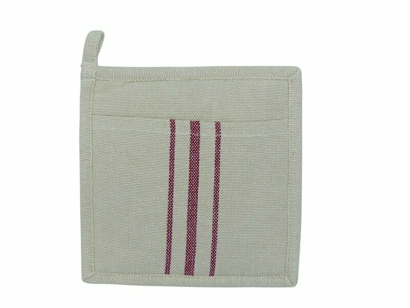 Topflappen Jute rot / stk