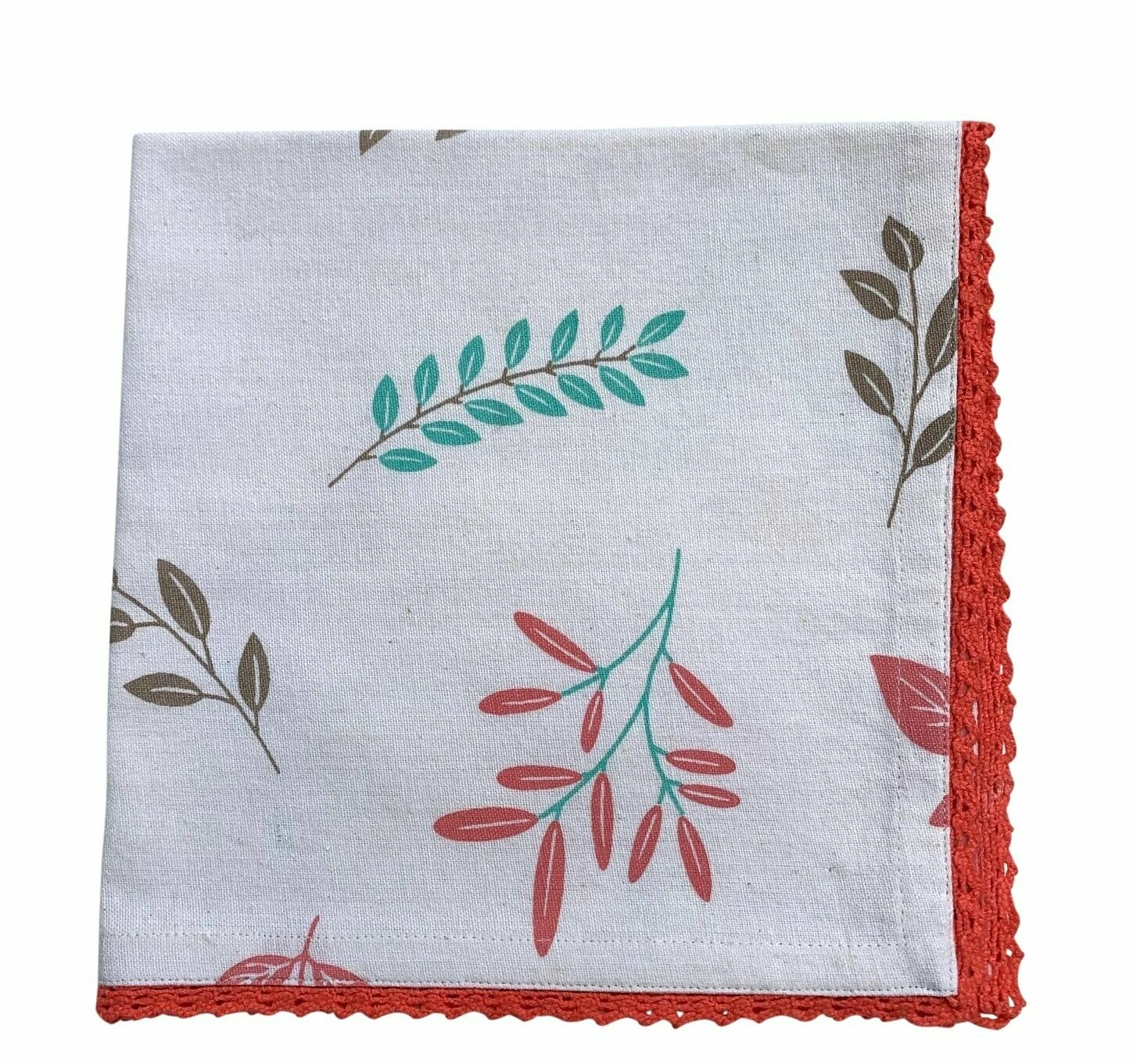 Serviette Blätter m. Spitze