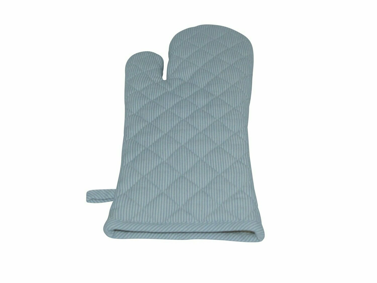 XL Grill Handschuh hellblau ministreifen