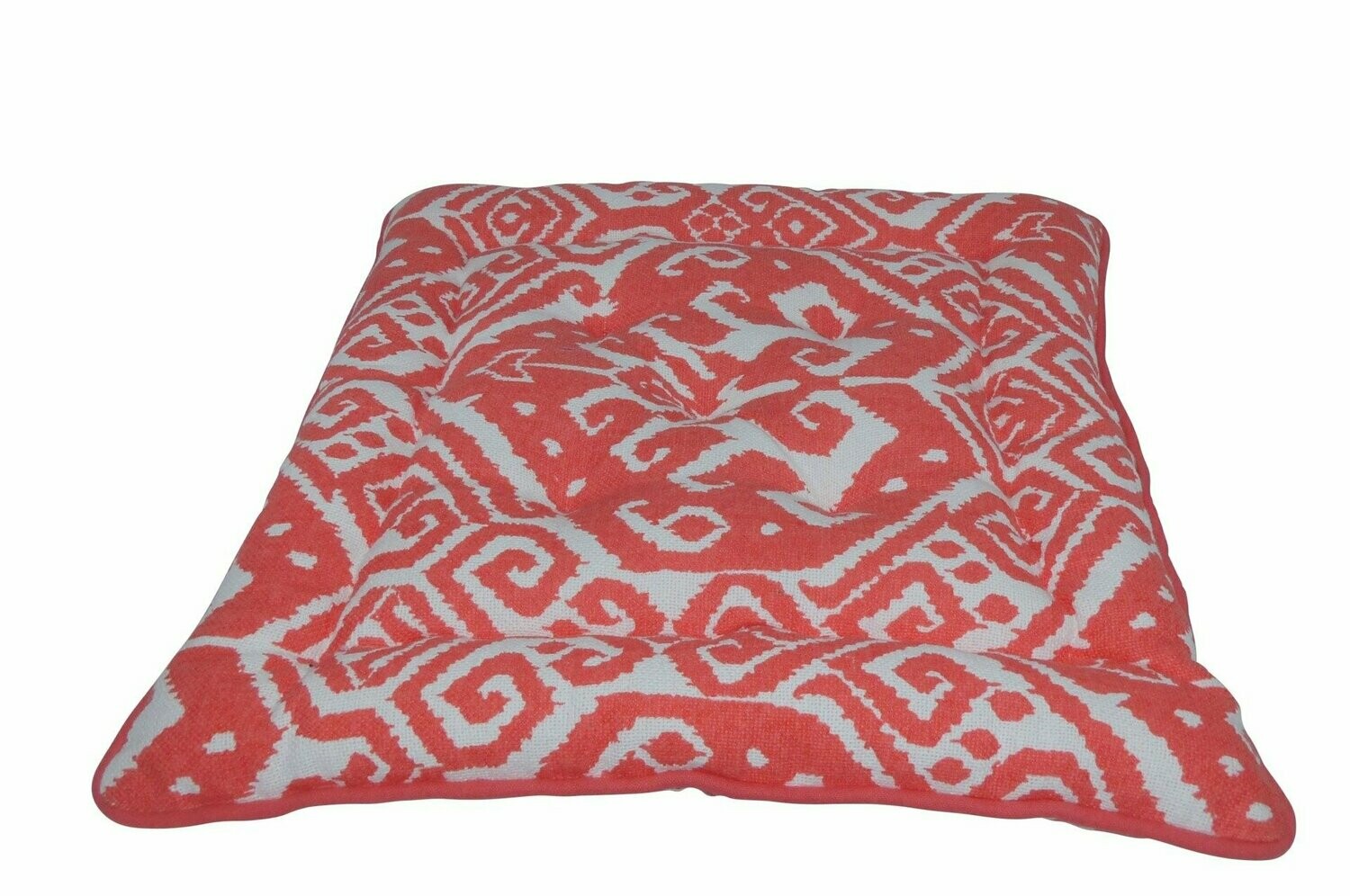 Chair cushion Ikat coral