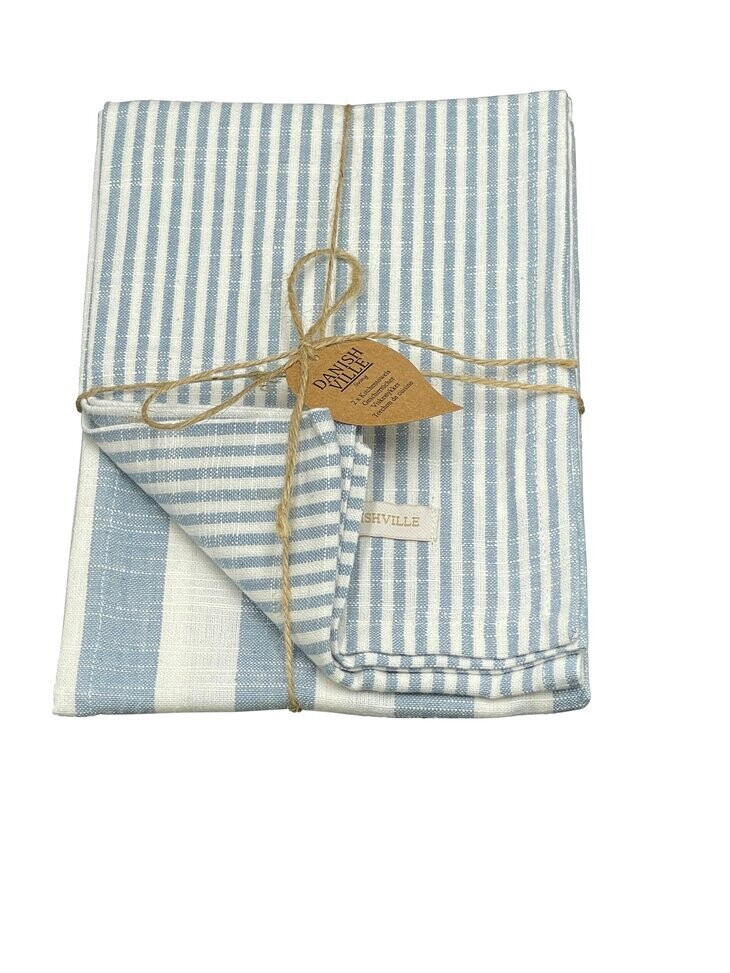 Kitchen towel 2 pce Sophie dusty blue