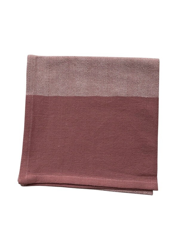 Fischgräten Serviette alt rosa Fischgräten Serviette alt rosa