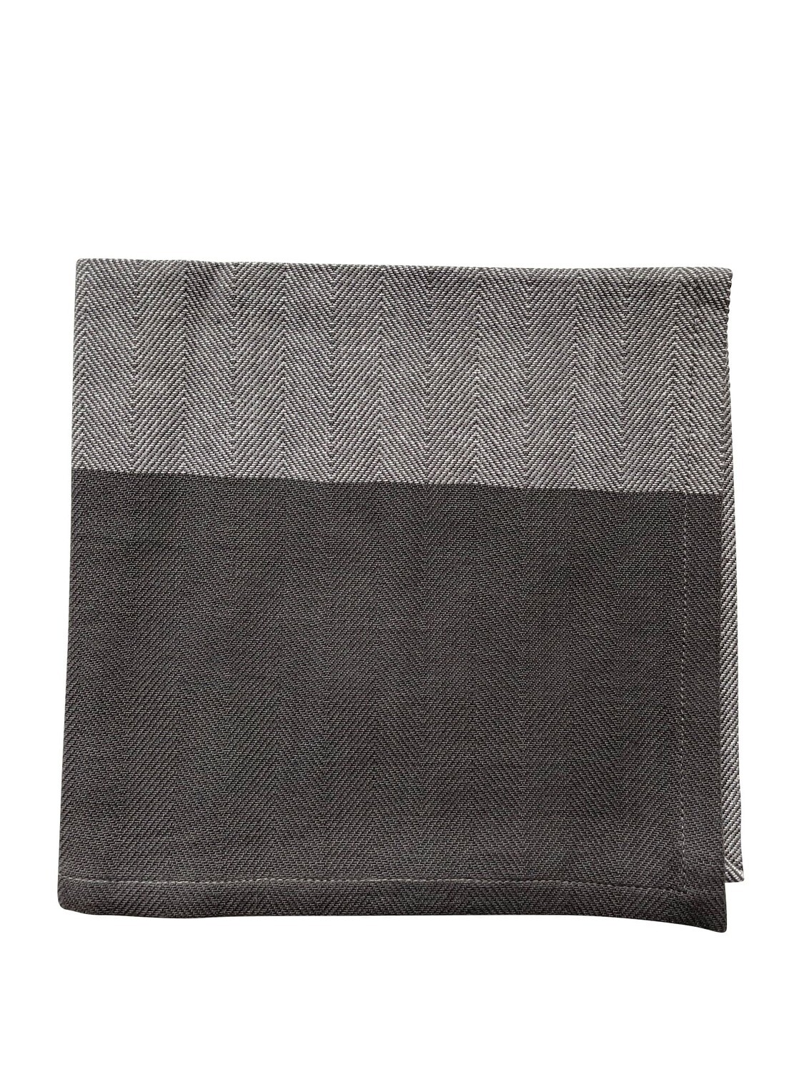 Fischgräten Serviette grau