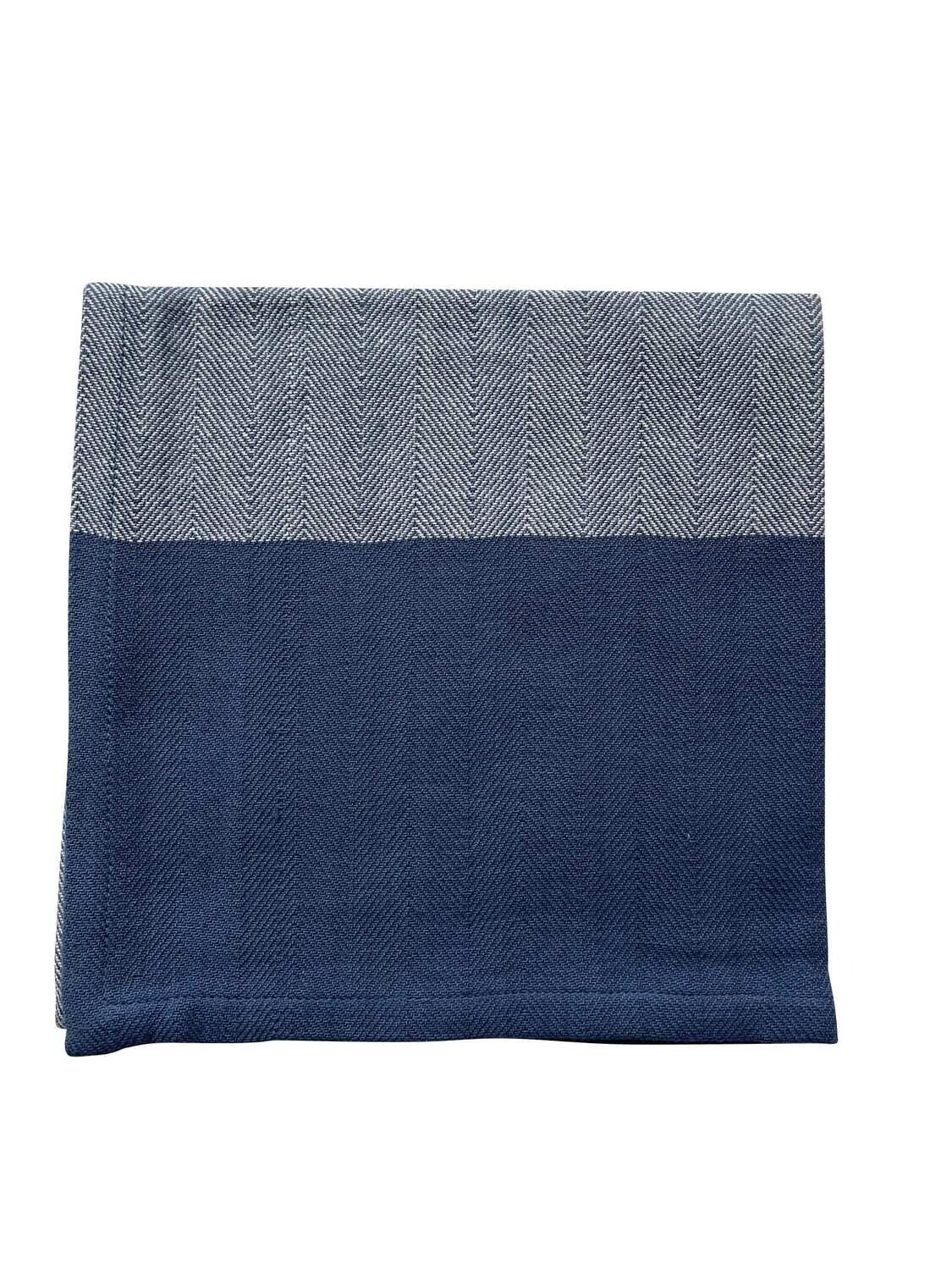Fischgräten Serviette Marineblau