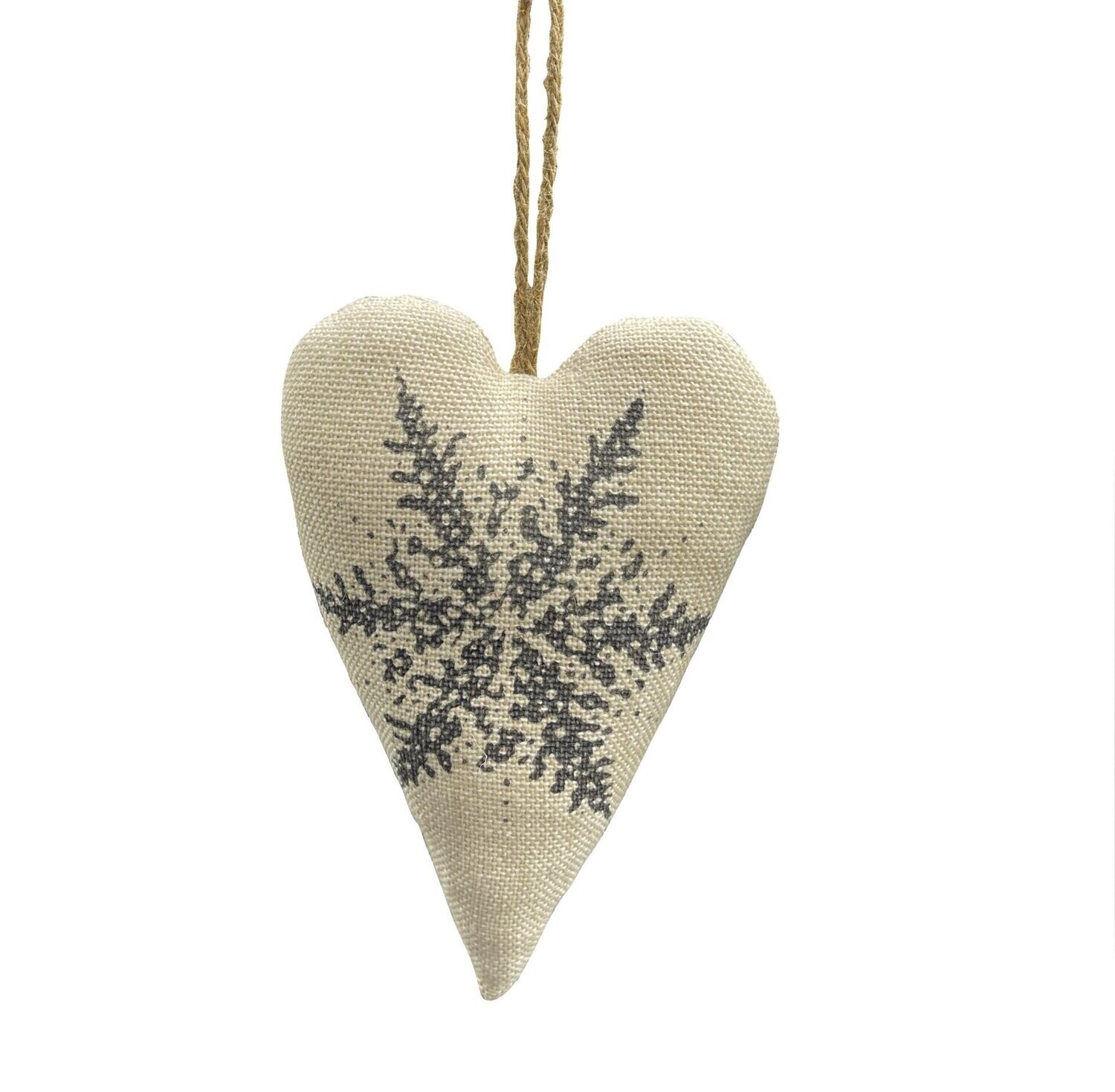 Danishville Jute Herz Schneeflocke,20cm