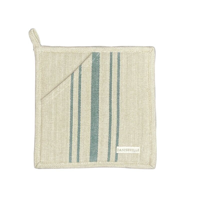 Danishville 1 Stk Topflappen Jute grüne Streifen Danishville 1 Stk Topflappen Jute grüne Streifen