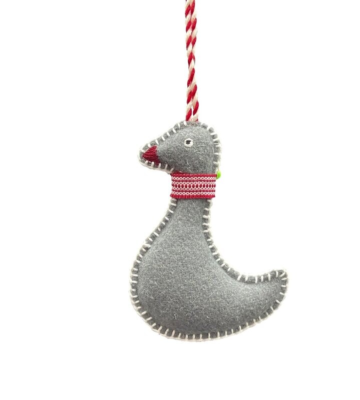 Ganz-Anhänger Filz grau, 12 cm
