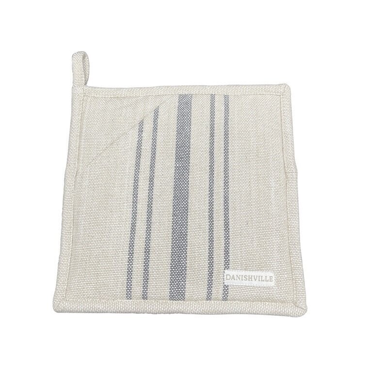 Danishville 1 Stk Topflappen Jute graue Streifen