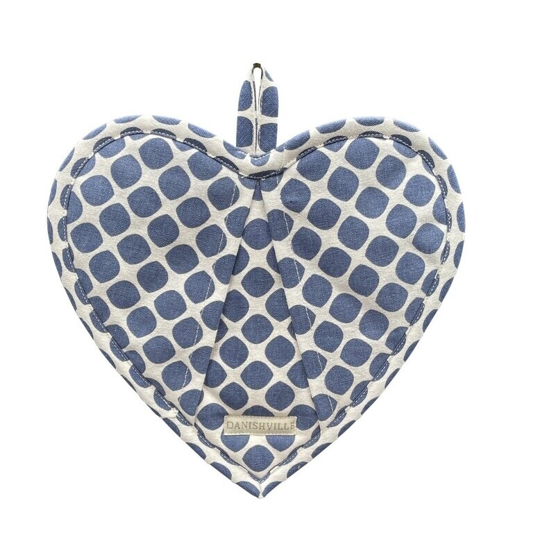 Herz 1 stk Topflappen Tupfen blau 23x23 cm Herz 1 stk Topflappen Tupfen blau 23x23 cm