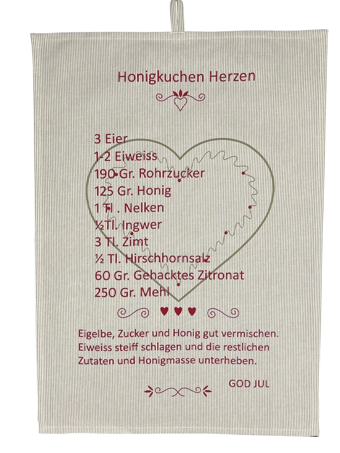 Danishville Kitchen Towel Honigkuchen Herzen (available from Sep '22)