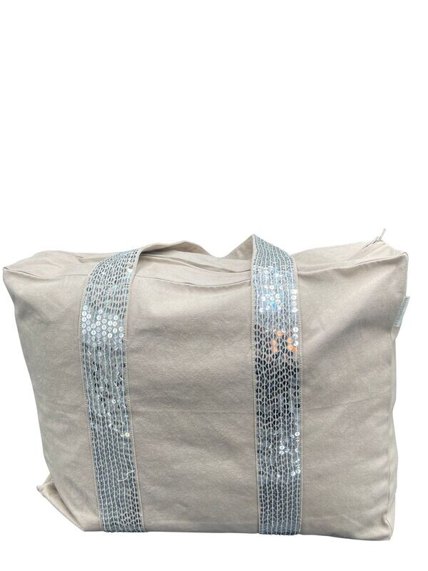 XL Strand Tasche m. Pailletten