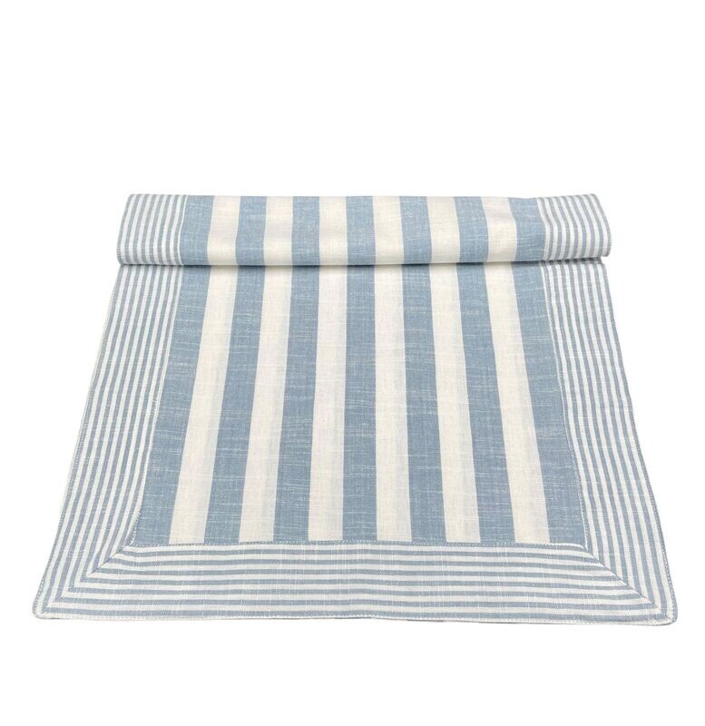 Danishville Tischläufer Sophie staubig blaue Streifen Danishville Tischläufer Sophie staubig blaue Streifen