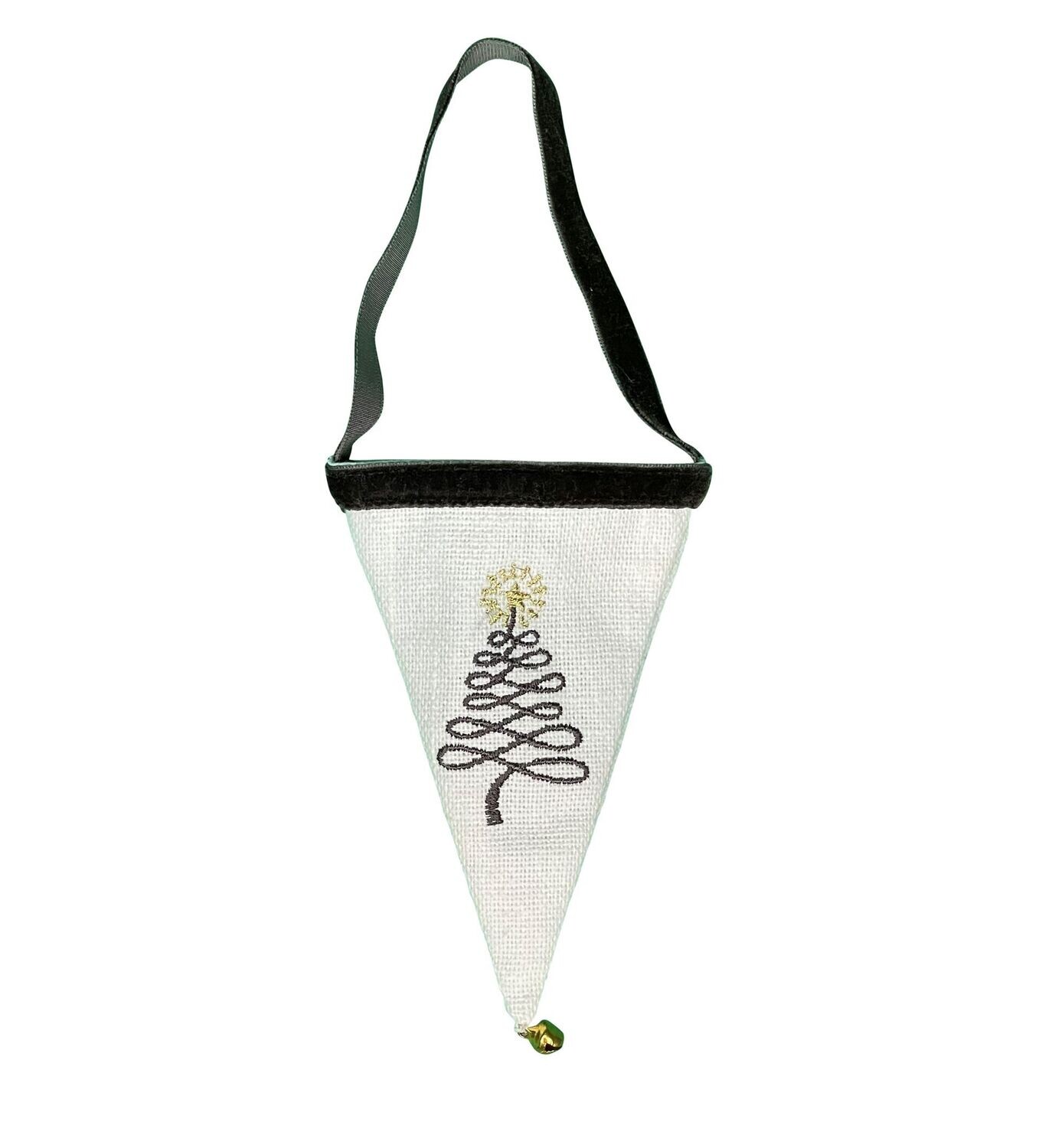 Spitz Tüte m. Baum grau & gold