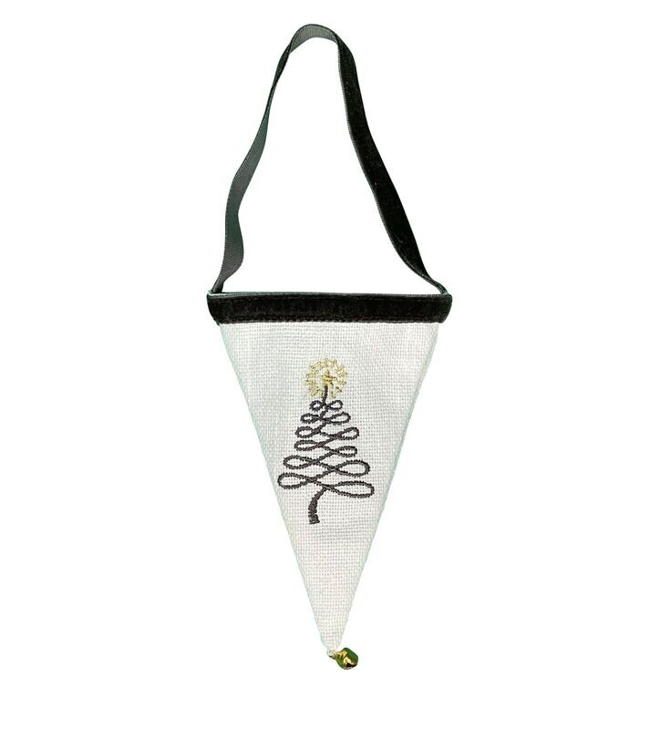 Spitz Tüte m. Baum grau & gold