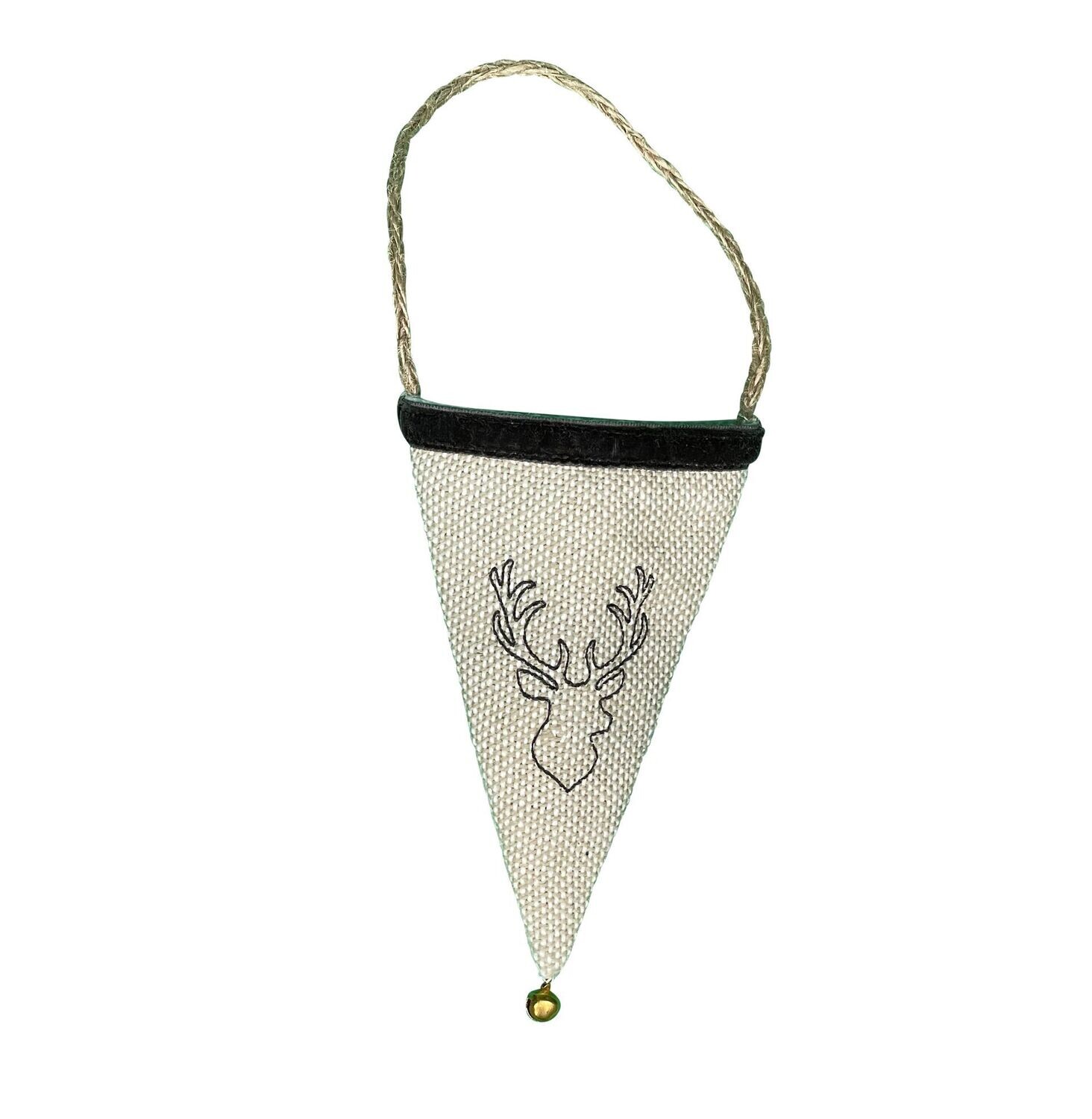 Jute Spitz Tüte m. Hirsch