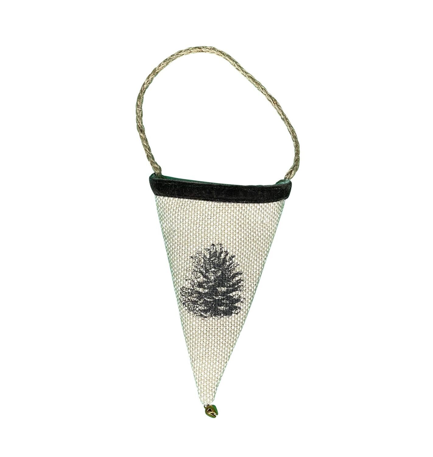 Jute Spitz Tüte m. Zapfen