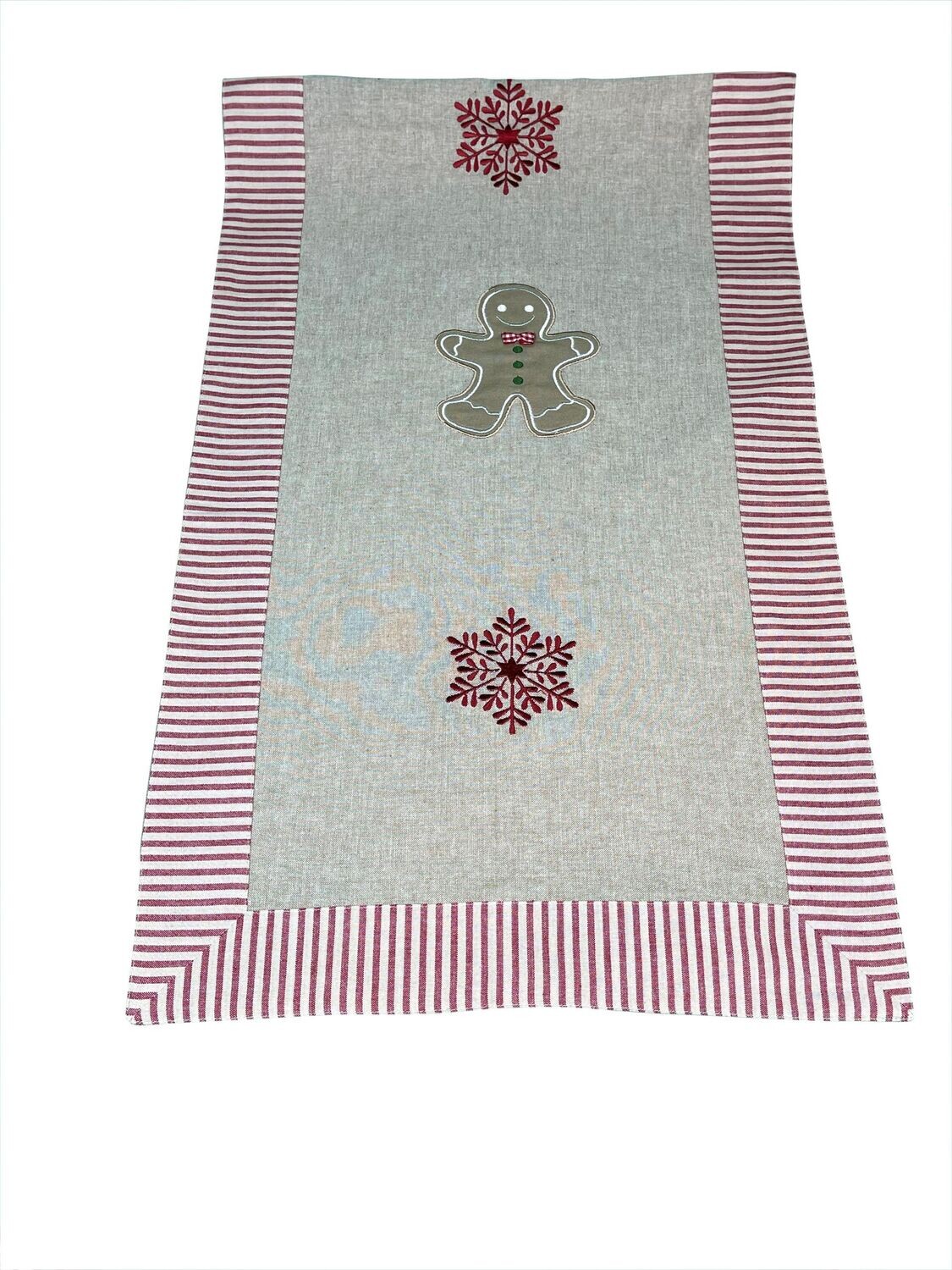 Tischläufer Lebkuchenmann & Schneeflocke
