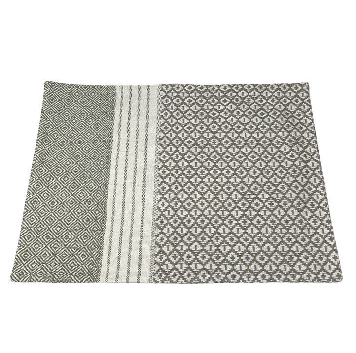Tischset kräftige Webung in olive - natur Blend