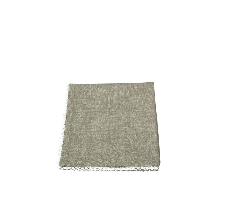 Serviette Chambray mit Spitze