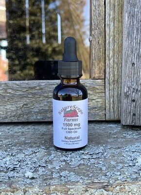 CBD Infused Oil 1500 mg - 30 mL - Natural