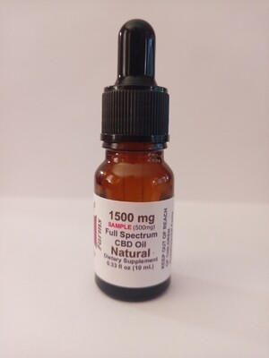 SAMPLE CBD Infused Oil 1500 mg - 1/6 oz. - Natural