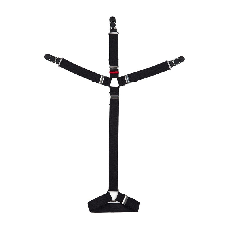 Skjorteholder, for bruk uten sokker (sort tag)