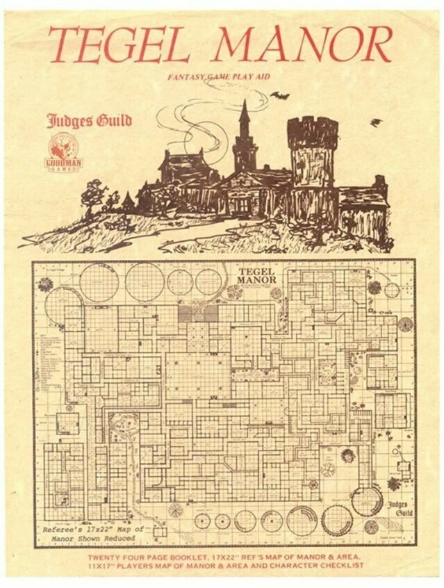 Judges Guild Classic Reprint Tegel Manor
