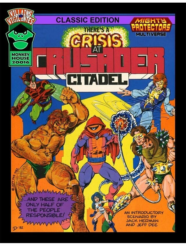 Villains And Vigilantes 1.0 Classic Edition Superhero RPG There's A Crisis At Crusader Citadel