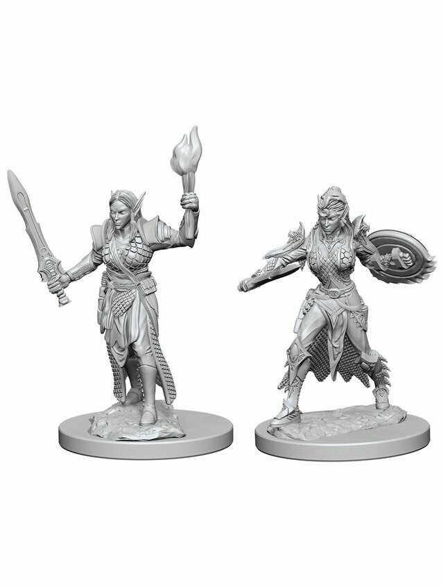 Pathfinder Battles Deep Cuts Unpainted Miniatures Elf Female Fighter (Wave 1)