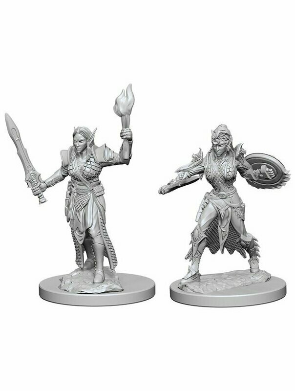 Pathfinder Battles Deep Cuts Unpainted Miniatures Elf Female Fighter (Wave 1)