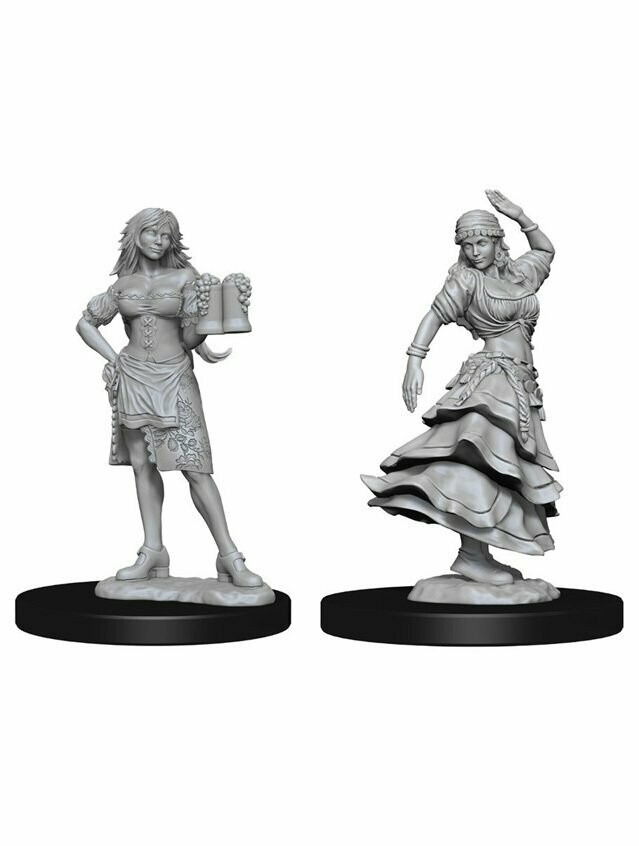 Pathfinder Battles Deep Cuts Unpainted Miniatures Bartender & Dancing Girl (Wave 4)