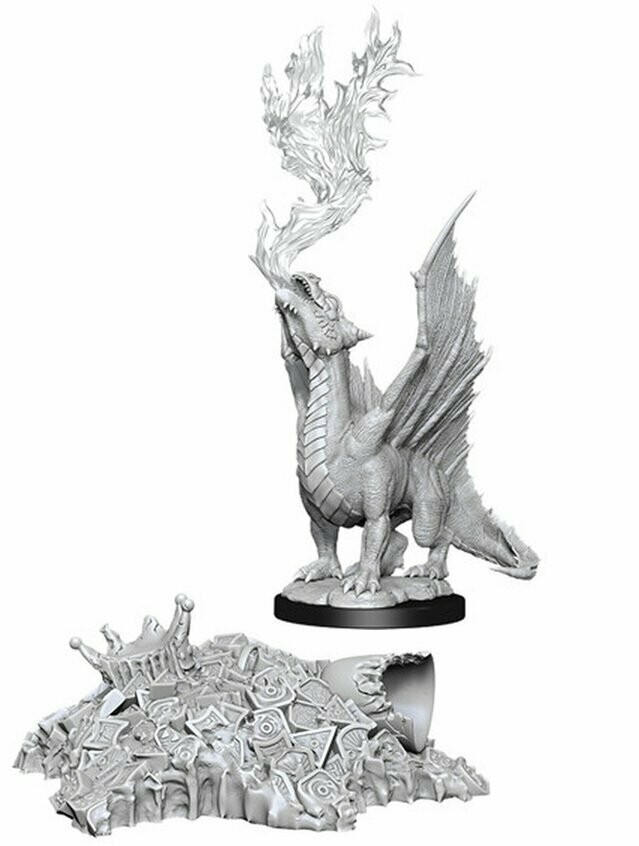 Dungeons & Dragons Nolzur's Marvelous Miniatures Gold Dragon Wyrmling & Treasure Pile (Wave 11)
