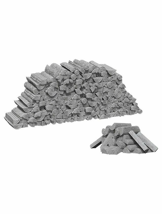 Wizkids Deep Cuts Unpainted Miniatures Piles Of Wood (Wave 10)