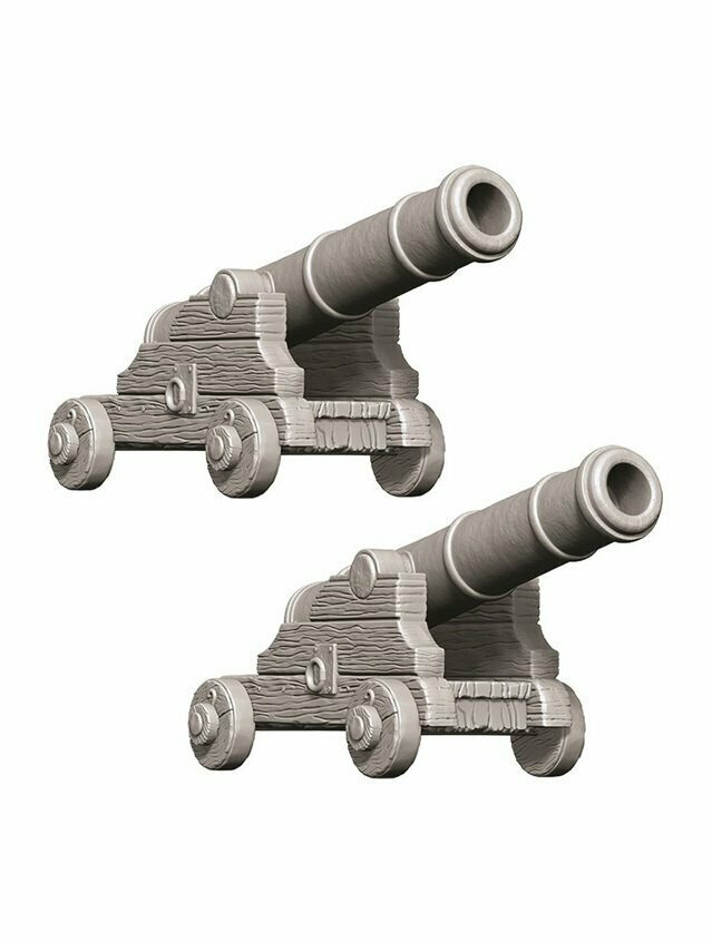 Wizkids Deep Cuts Unpainted Miniatures Cannons (Wave 9)