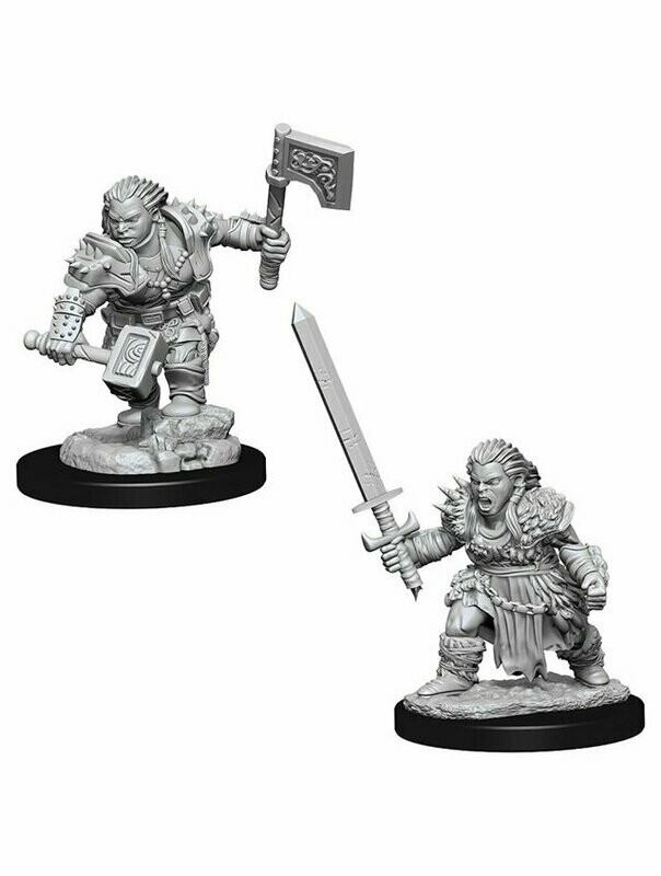 Pathfinder Battles Deep Cuts Unpainted Miniatures Dwarf Female Barbarian (Wave 8)