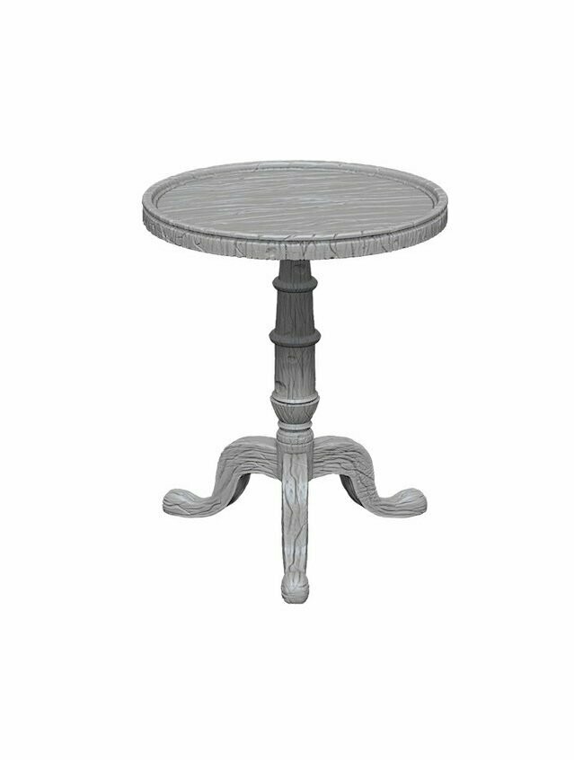 Wizkids Deep Cuts Unpainted Miniatures Small Round Tables (Wave 5)